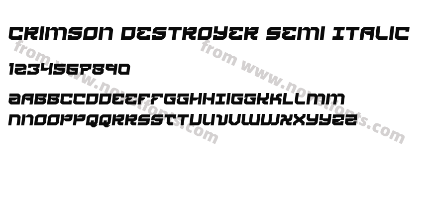 Crimson Destroyer Semi ItalicPreview
