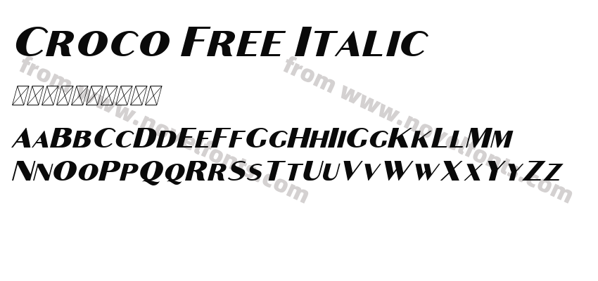 Croco Free ItalicPreview