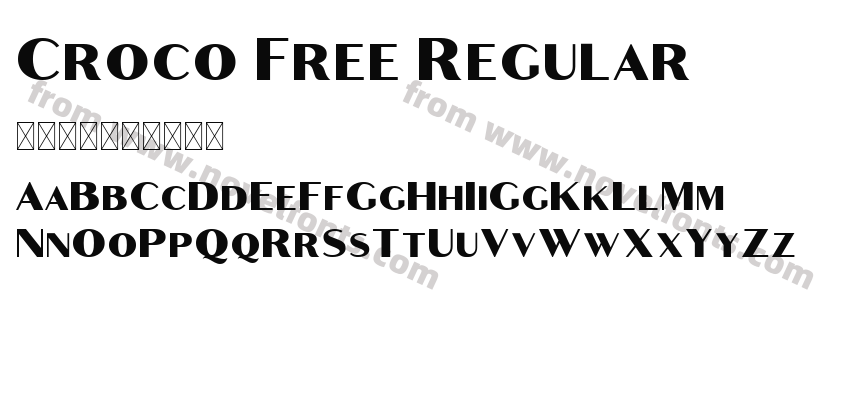 Croco Free RegularPreview