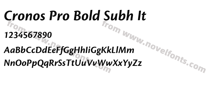 Cronos Pro Bold Subh ItPreview
