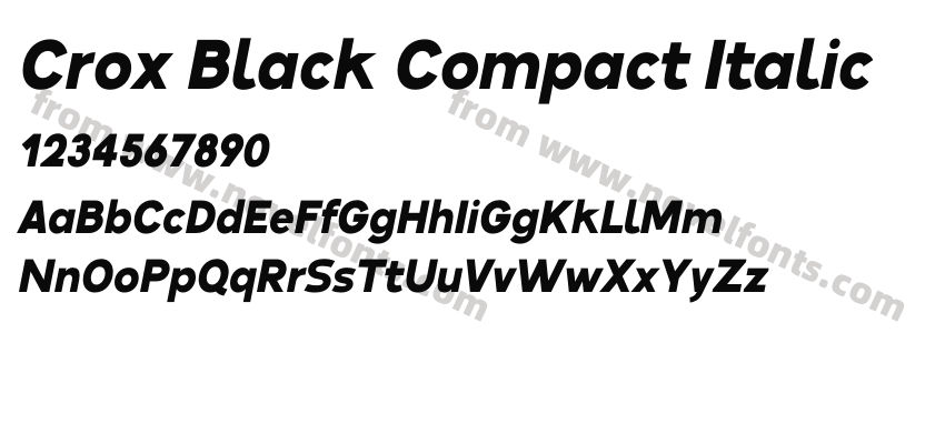 Crox Black Compact ItalicPreview