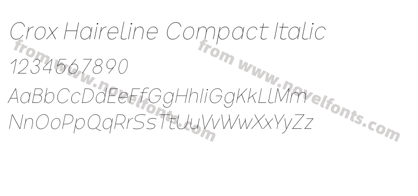 Crox Haireline Compact ItalicPreview