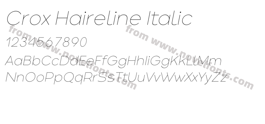 Crox Haireline ItalicPreview
