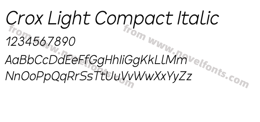 Crox Light Compact ItalicPreview