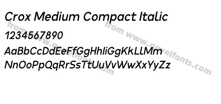 Crox Medium Compact ItalicPreview