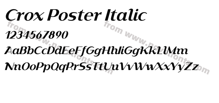 Crox Poster ItalicPreview