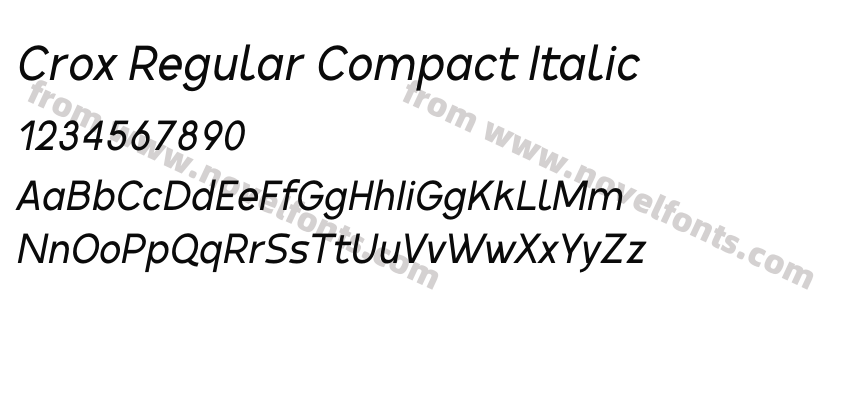 Crox Regular Compact ItalicPreview