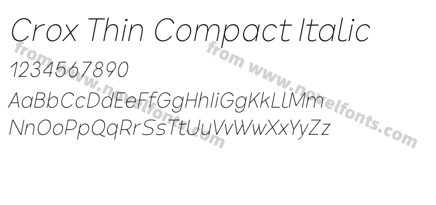 Crox Thin Compact ItalicPreview