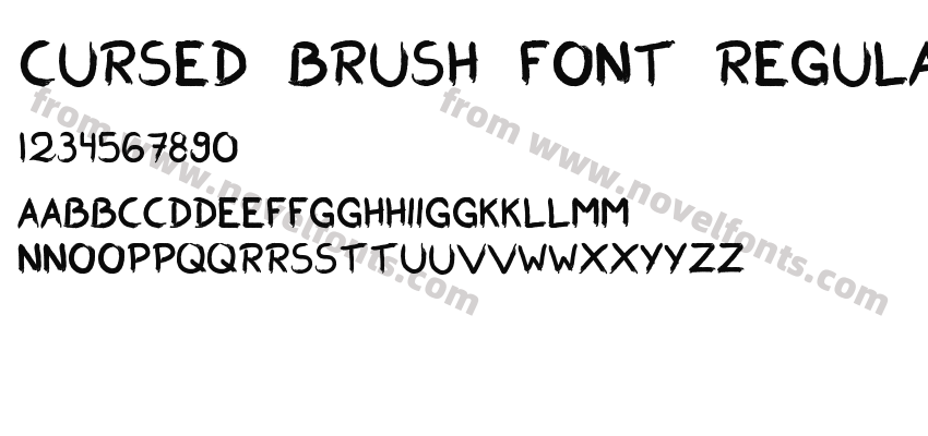 Cursed Brush Font RegularPreview