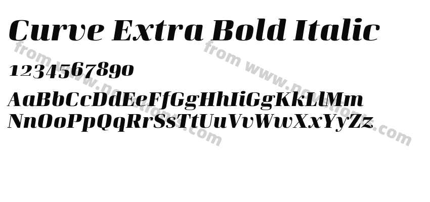 Curve Extra Bold ItalicPreview