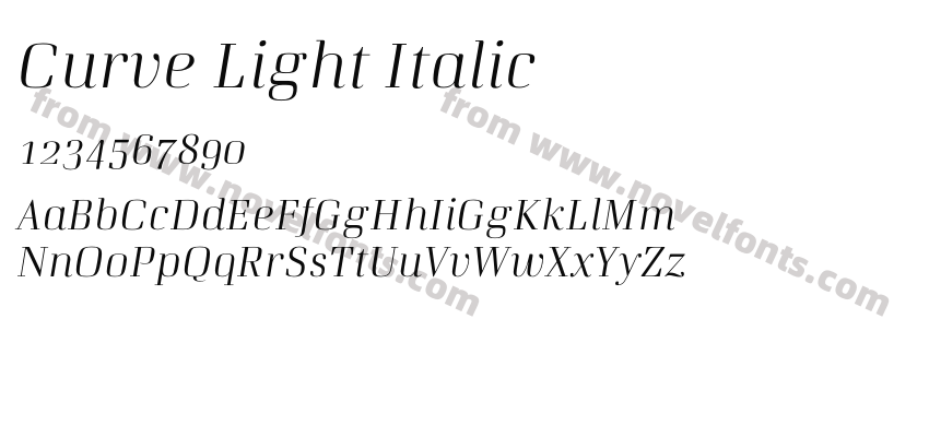 Curve Light ItalicPreview