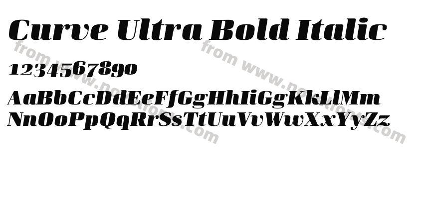 Curve Ultra Bold ItalicPreview