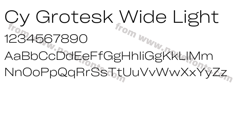 Cy Grotesk Wide LightPreview