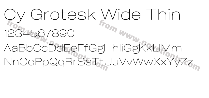 Cy Grotesk Wide ThinPreview