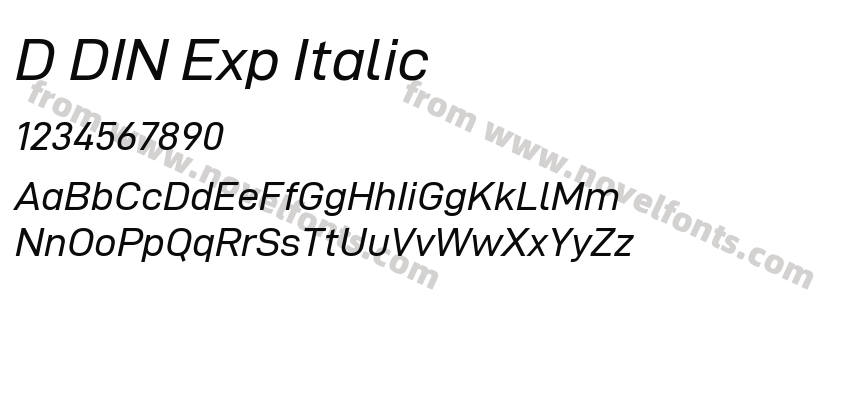 D DIN Exp ItalicPreview