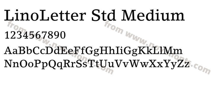 LinoLetter Std MediumPreview