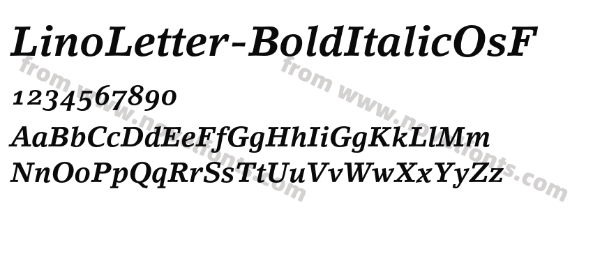 LinoLetter-BoldItalicOsFPreview