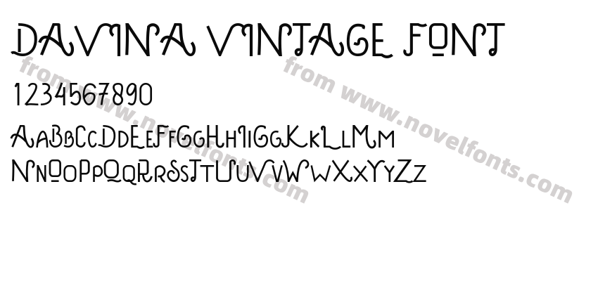 DAVINA VINTAGE FONTPreview