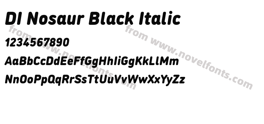 DI Nosaur Black ItalicPreview
