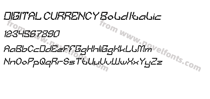 DIGITAL CURRENCY Bold ItalicPreview