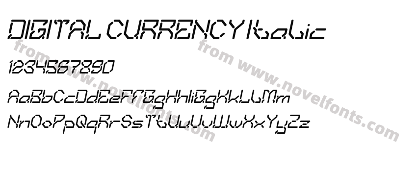 DIGITAL CURRENCY ItalicPreview
