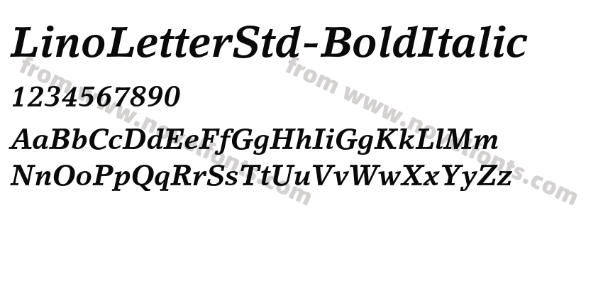 LinoLetterStd-BoldItalicPreview