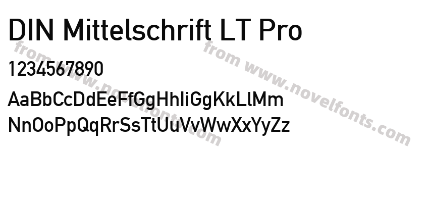 DIN Mittelschrift LT ProPreview