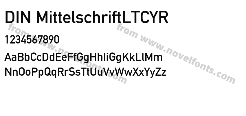 DIN MittelschriftLTCYRPreview