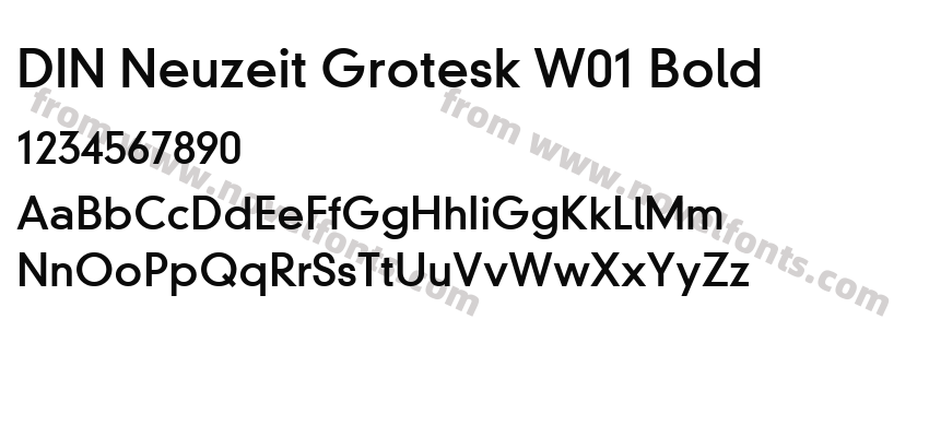 DIN Neuzeit Grotesk W01 BoldPreview