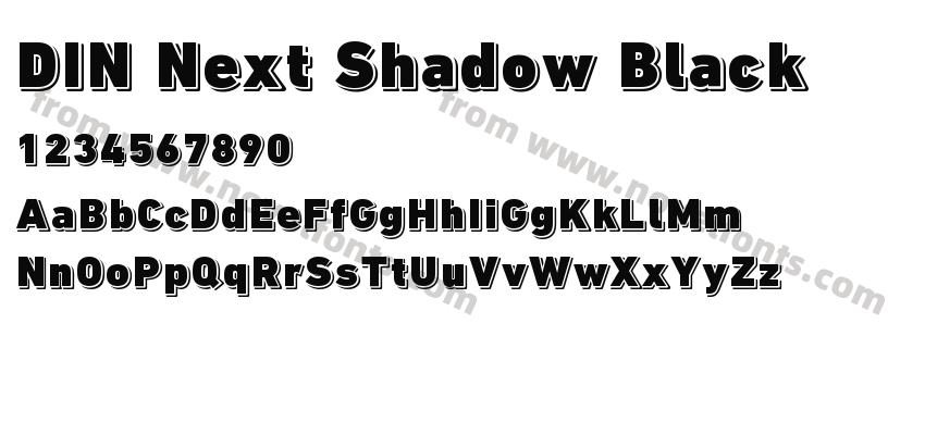 DIN Next Shadow BlackPreview