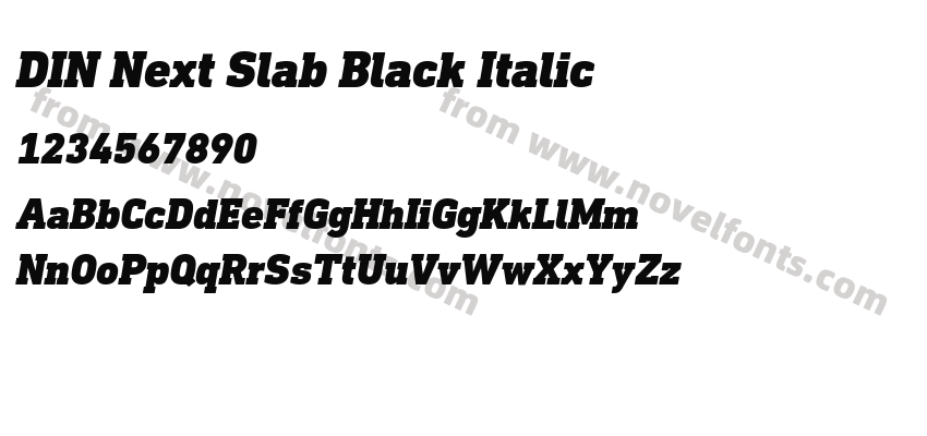 DIN Next Slab Black ItalicPreview