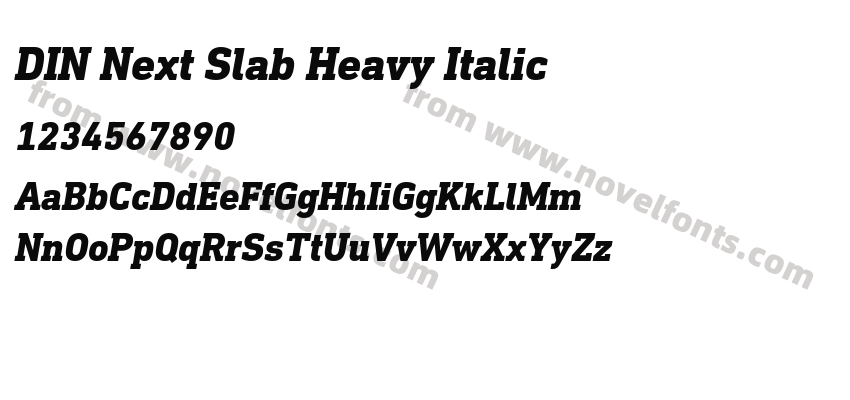 DIN Next Slab Heavy ItalicPreview