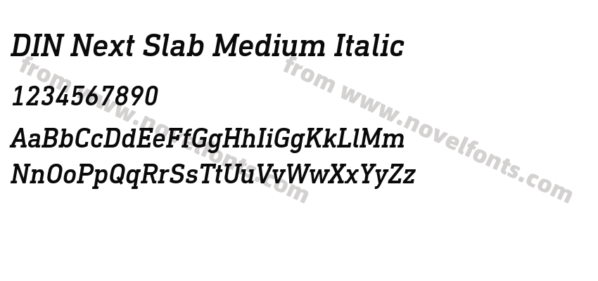 DIN Next Slab Medium ItalicPreview