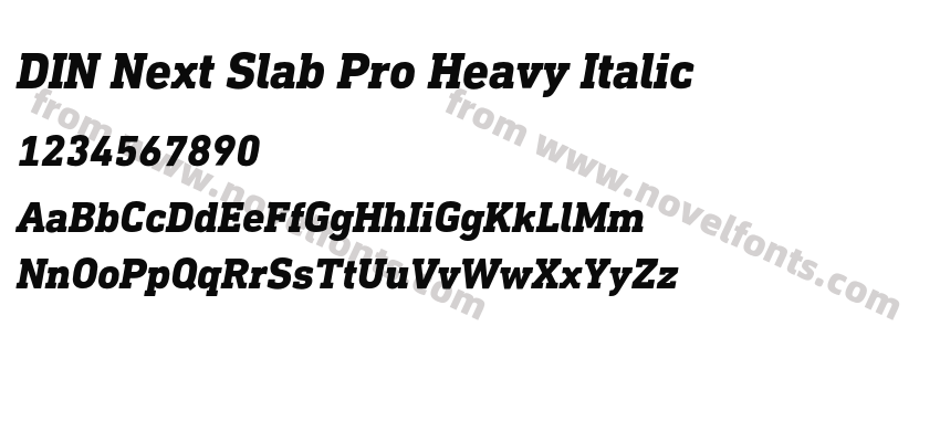 DIN Next Slab Pro Heavy ItalicPreview