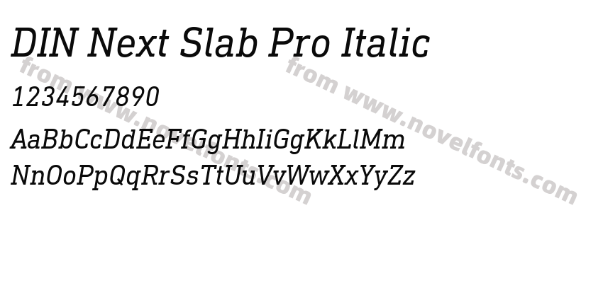 DIN Next Slab Pro ItalicPreview