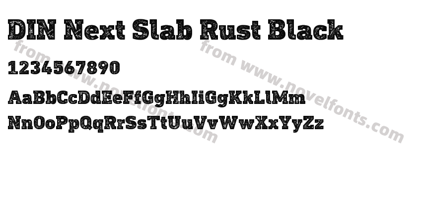 DIN Next Slab Rust BlackPreview
