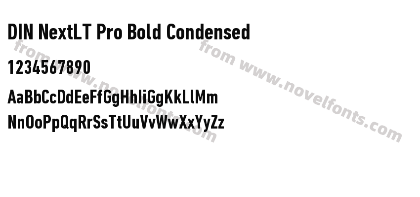 DIN NextLT Pro Bold CondensedPreview