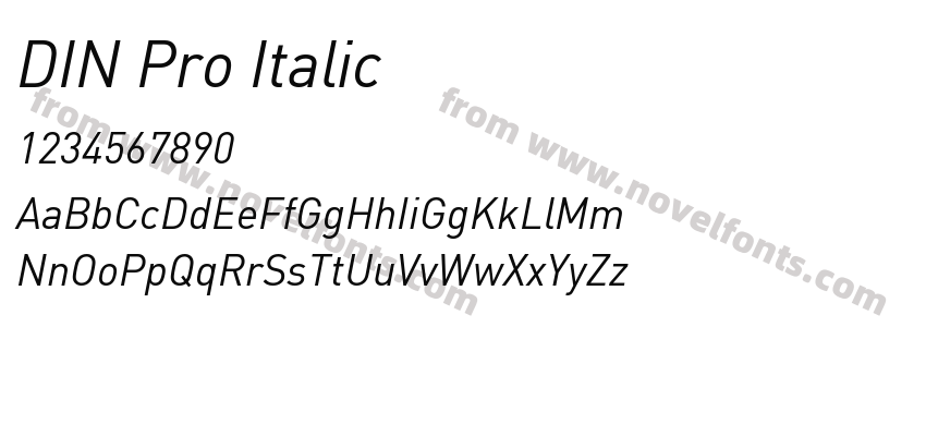 DIN Pro ItalicPreview