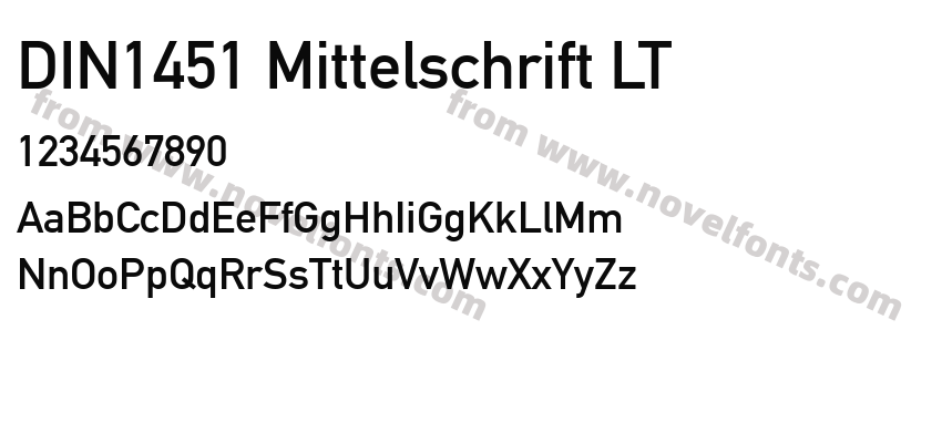 DIN1451 Mittelschrift LTPreview