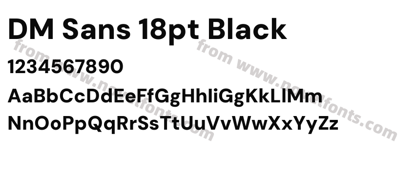 DM Sans 18pt BlackPreview