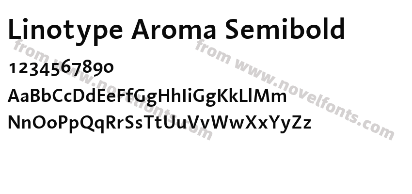 Linotype Aroma SemiboldPreview