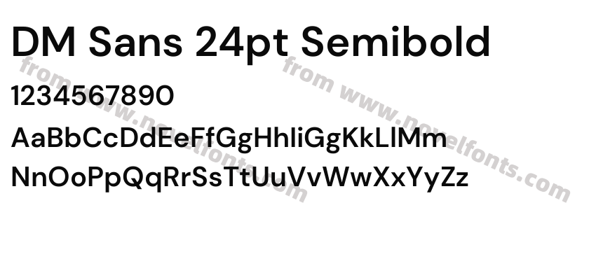 DM Sans 24pt SemiboldPreview