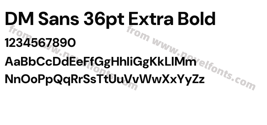 DM Sans 36pt Extra BoldPreview