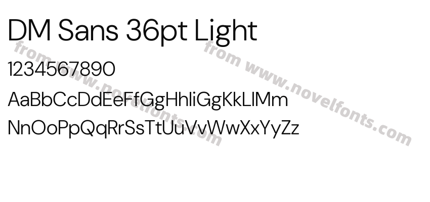 DM Sans 36pt LightPreview