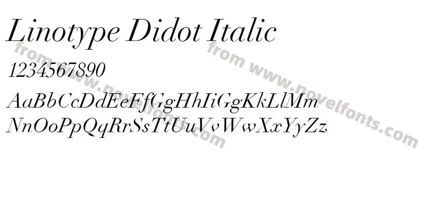 Linotype Didot ItalicPreview