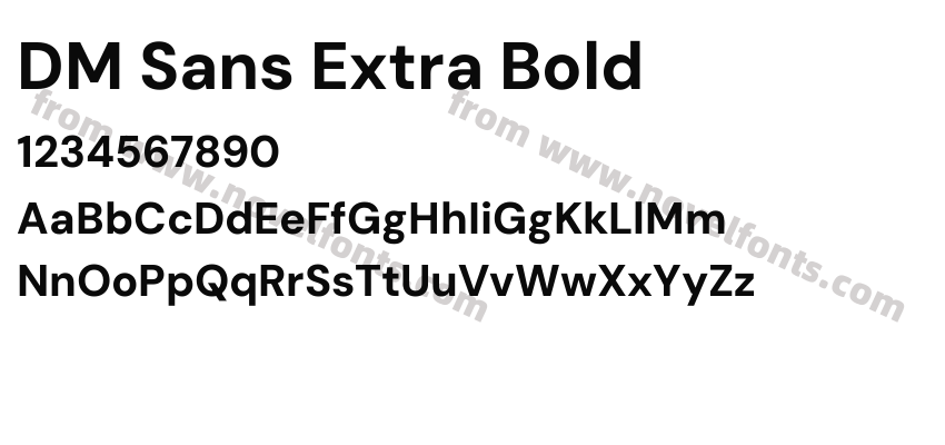 DM Sans Extra BoldPreview