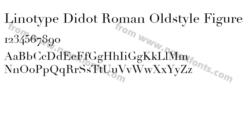 Linotype Didot Roman Oldstyle FiguresPreview