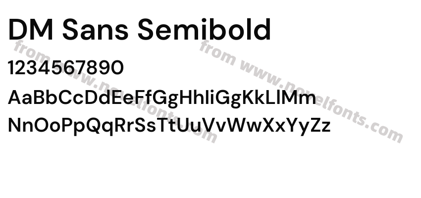 DM Sans SemiboldPreview