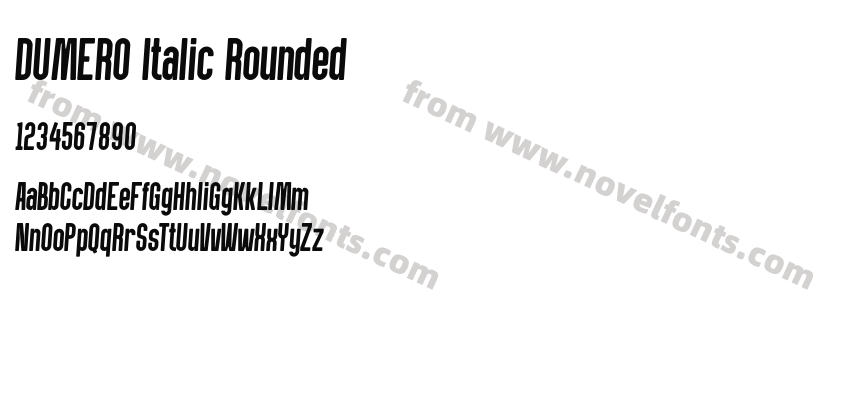 DUMERO Italic RoundedPreview