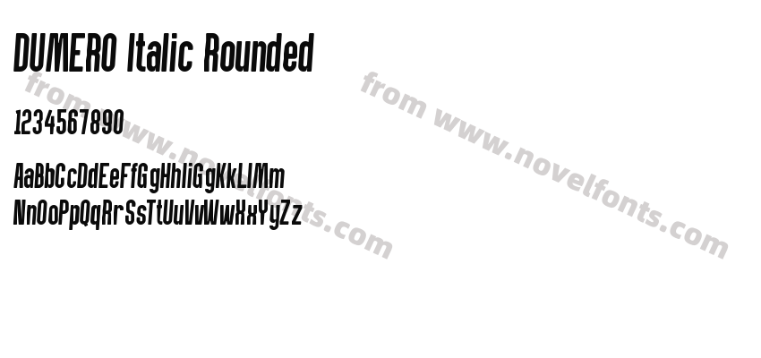 DUMERO Italic RoundedPreview